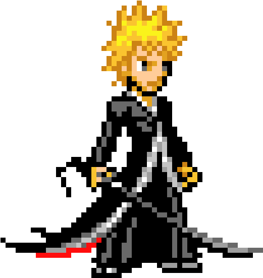 Ichigo Tensa Zangetsu - Bankai Ichigo Pixel Art (680x680), Png Download