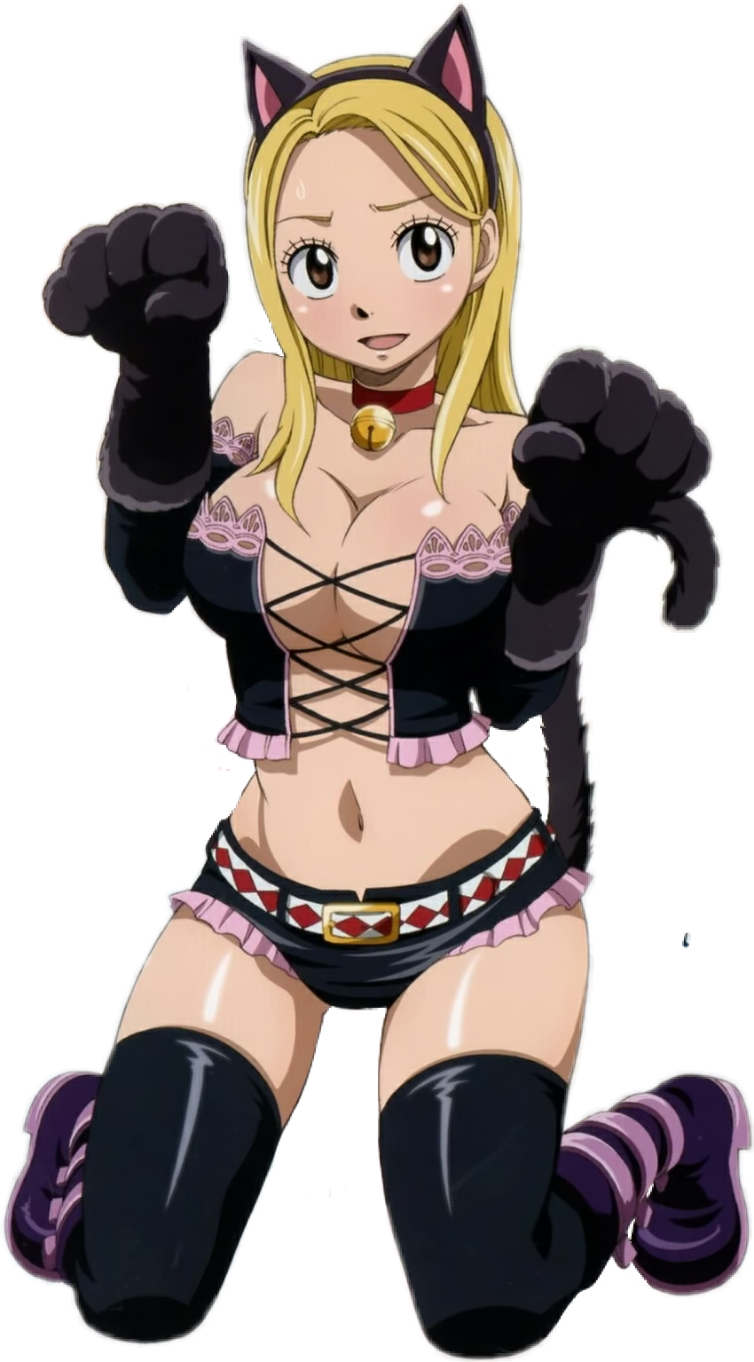 Report Abuse - Lucy Fairy Tail Neko (850x1534), Png Download