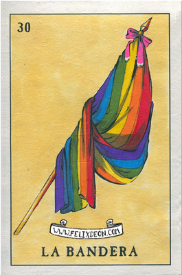 Gay Mexican Loteria Cards - Gay Mexican Art (400x400), Png Download