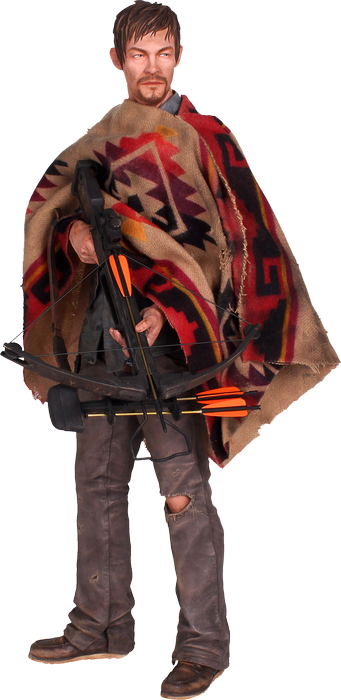 The Walking Dead - Walking Dead - Daryl Dixon Statue (341x700), Png Download