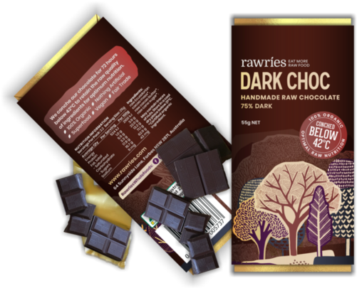 'rawries' Organic Raw Chocolate - Raw Chocolate (500x416), Png Download