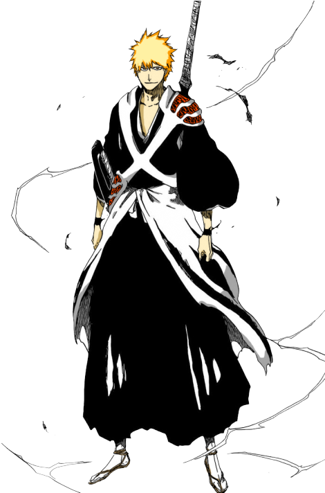 No Caption Provided - Ichigo Kurosaki True Shikai (500x711), Png Download