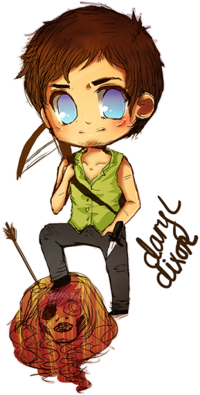 Daryl Dixon By Demachic-d5m5ppm - Fan Art Daryl Dixon (403x600), Png Download