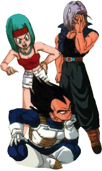 Vegeta Bulma E Trunks By 19onepiece90-d805lcb - Vegeta E Bulma (349x575), Png Download
