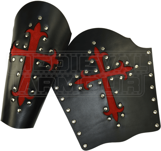 Gothic Cross Leather Arm Bracers - Belt (550x550), Png Download