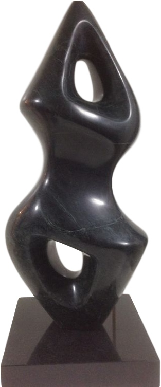 Indian Green Marble Abstract Sculpture Carved By Jeff - Statue (564x752), Png Download