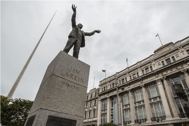 Modern Ireland In 100 Artworks - James Larkin Statue (880x440), Png Download