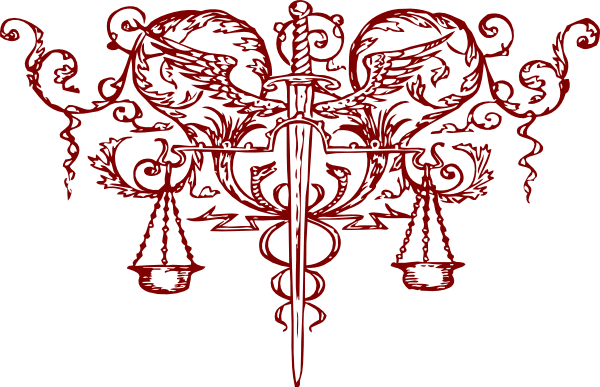 Symbole De La Justice Tatouage (600x387), Png Download
