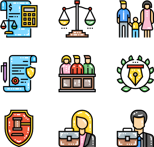 Law & Justice 50 Icons - Web Design Icons (600x564), Png Download