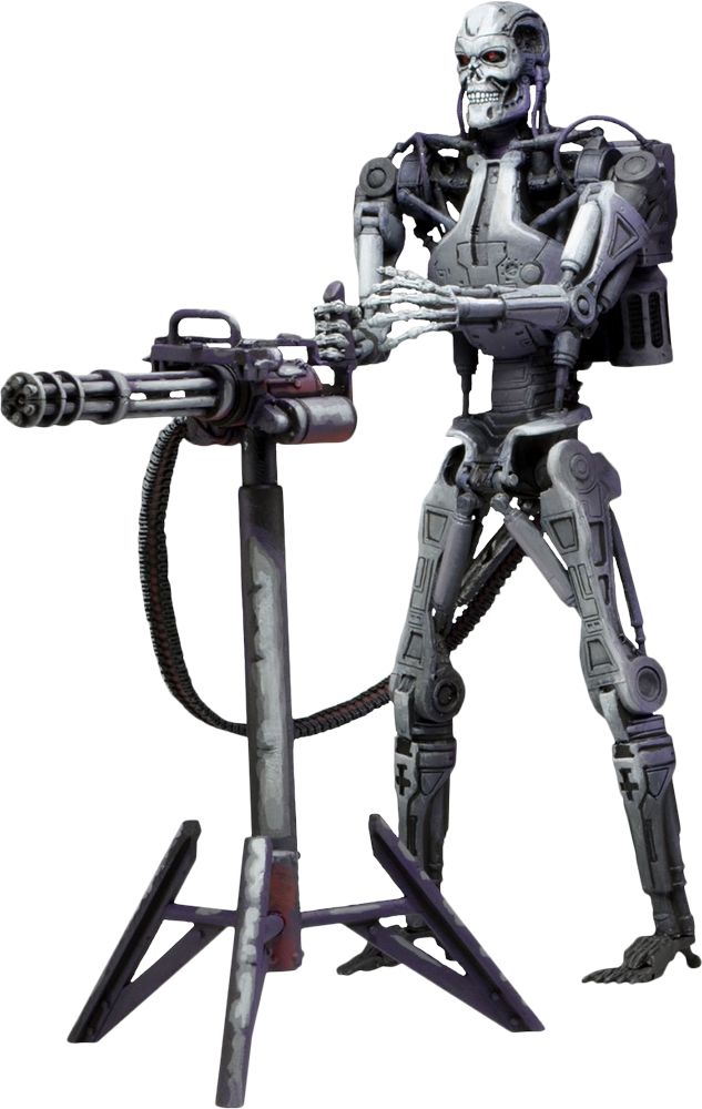 Robocop Vs The Terminator - Neca Terminator Heavy Gunner Endoskeleton 7 (633x1000), Png Download