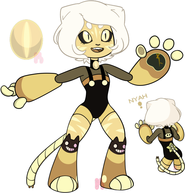 Cat's Eye Beryl, Poofed - Cats Eye Gemsona (640x693), Png Download