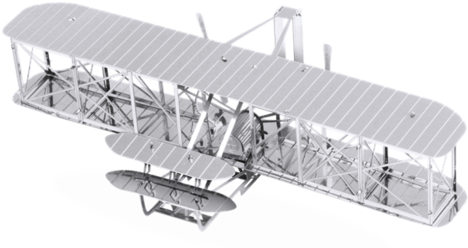 Wright Brothers Airplane - Metal Earth 3d Model Kit - Wright Brothers Aeroplane (479x262), Png Download