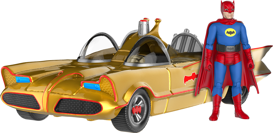 This Is Now The Fifth Batmobile That Funko Has Released - Funko Dc Heroes 1966 Batmobile Vehicle Action Figure (1164x568), Png Download
