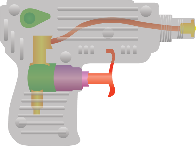 516 Water Gun - Inside Of A Water Gun (648x483), Png Download
