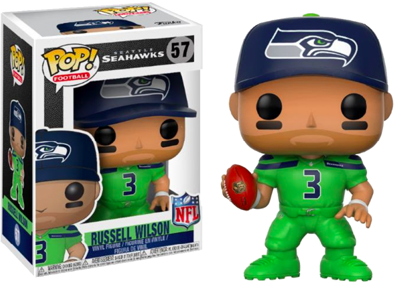 Russell Wilson - Nfl Funko Pop (800x800), Png Download