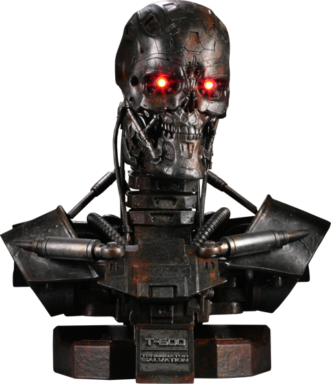22" Terminator Life-size Bust T - Terminator T 800 Bust (480x556), Png Download