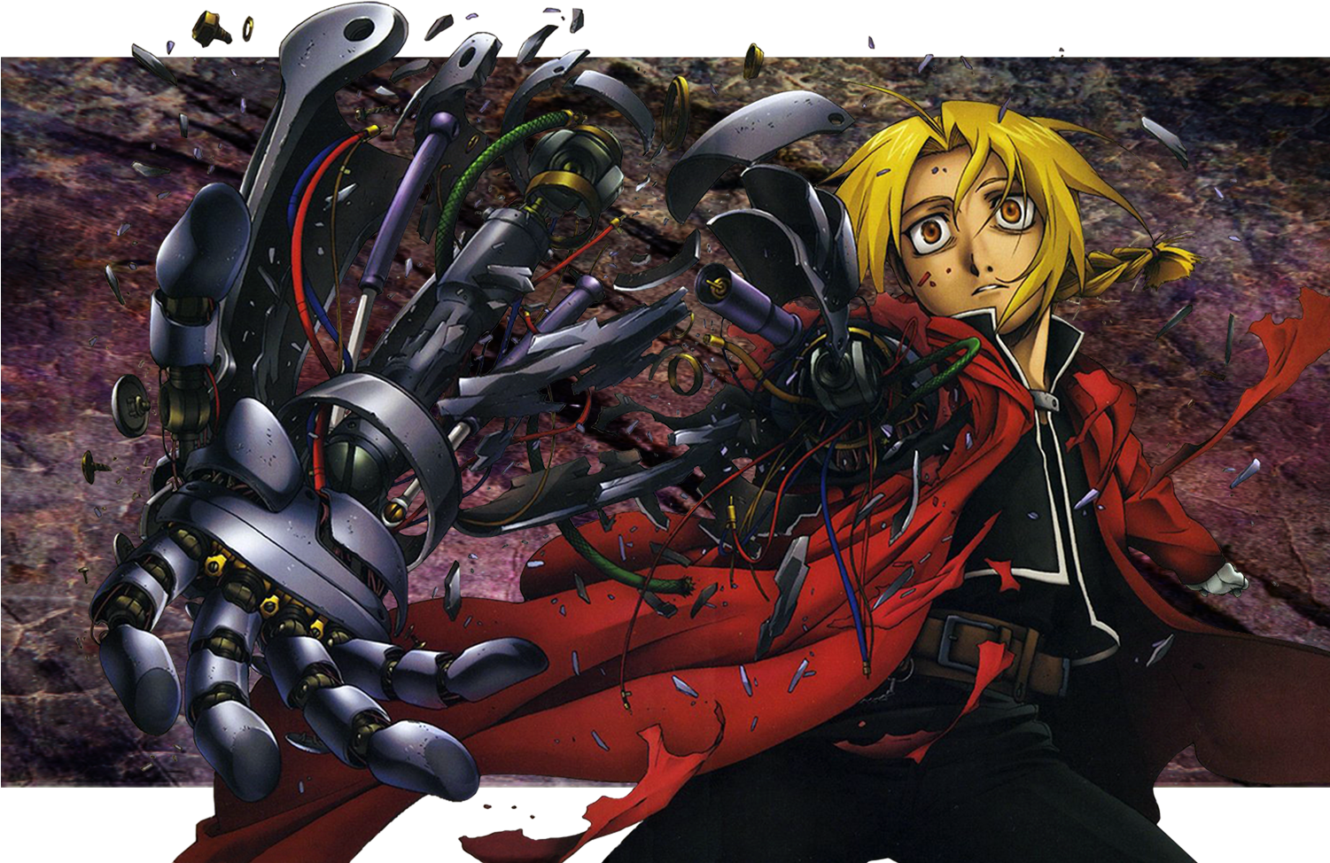 Edward Elric Shattered Automail Arm - Edward Fullmetal Alchemist Png (1500x1000), Png Download