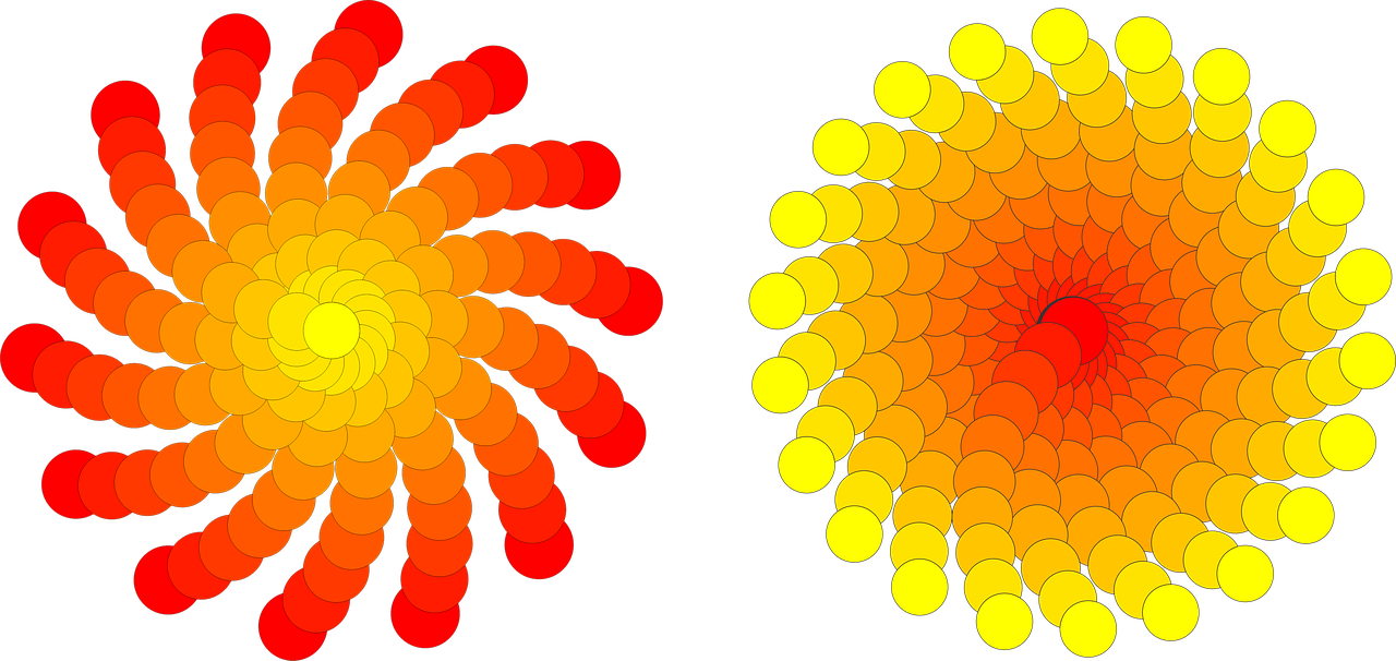 Circles Sol Flowers - Geometry (1280x606), Png Download
