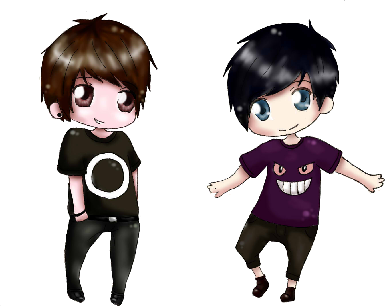 Clip Art Freeuse Stock Adorable Dan And Phil Phandom - Phan Art Transparent (1537x1103), Png Download