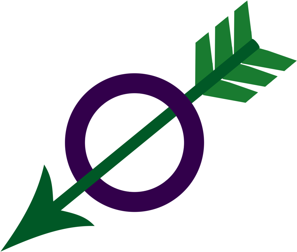 I Wanted A Single Symbol For My Aroace Identity - Arrow With Circle Symbol (1280x929), Png Download