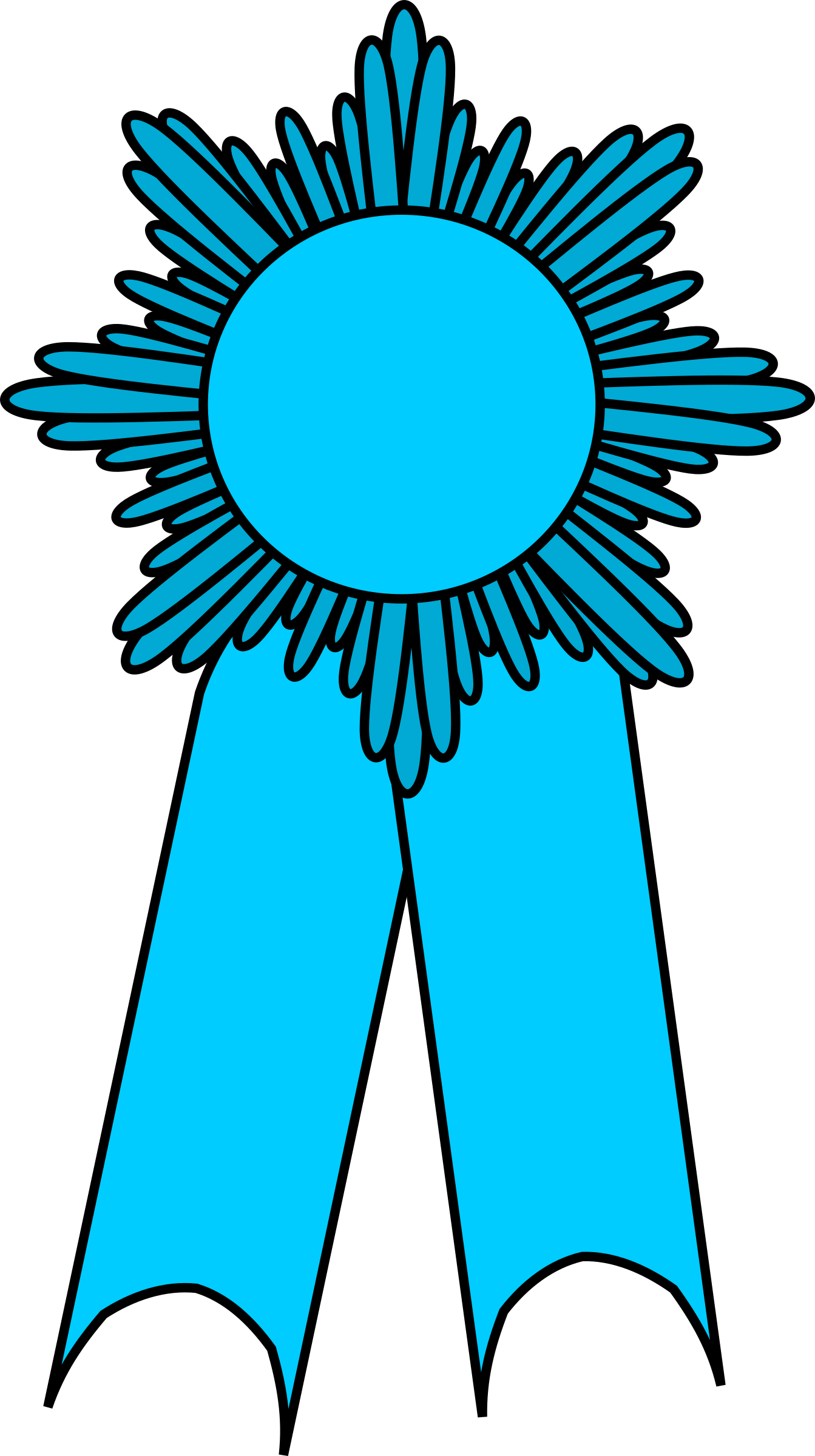 This Free Icons Png Design Of Prize Ribbon Light Blue (1343x2400), Png Download