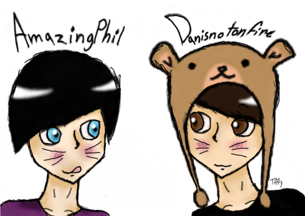 Dan And Phil Chibi Google Search Dan And Phil Pinterest - Phil And Dan Fan Art (1032x774), Png Download