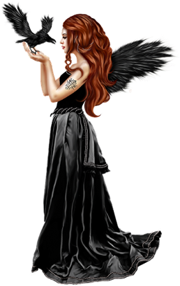 Clipart Royalty Free Stock Free And Raven Cross Stitch - Gothic Angel Png Transparent (320x480), Png Download