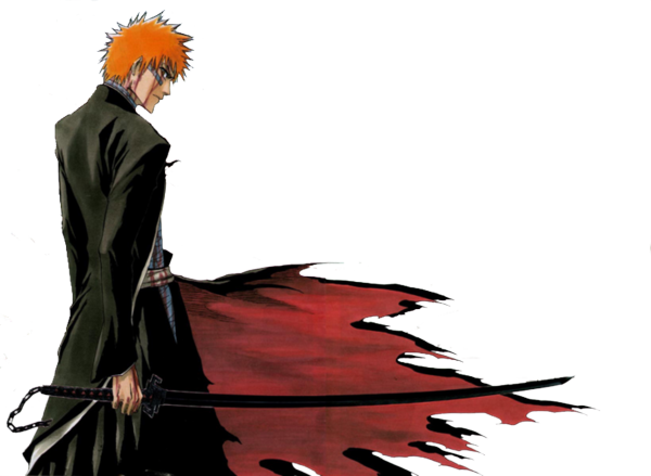 Ichigo Kurosaki- One Of The Best Lead Role Characters - Ichigo Bankai (600x439), Png Download