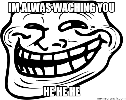 Troll Face Wall Decal Sticker 25" X 20" (500x397), Png Download