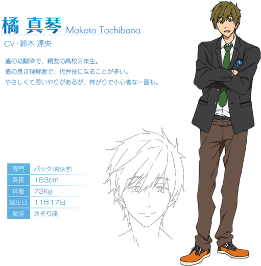 Enter Image Description Here - Makoto Tachibana Character Sheet (550x550), Png Download