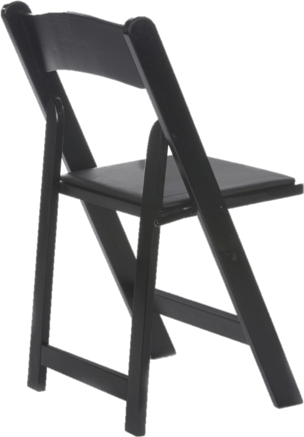 Black Wood Folding Chair - Furniture (738x939), Png Download