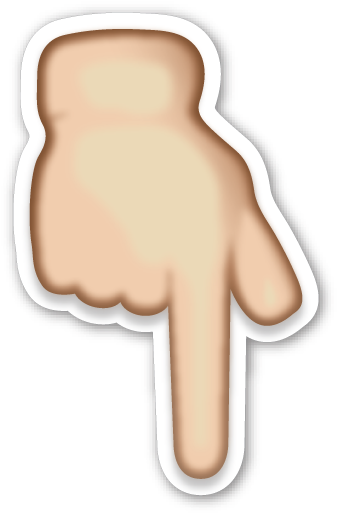 If You Are Looking For The Emoji Sticker Pack, Which - Emoji Hand Down Png (361x542), Png Download