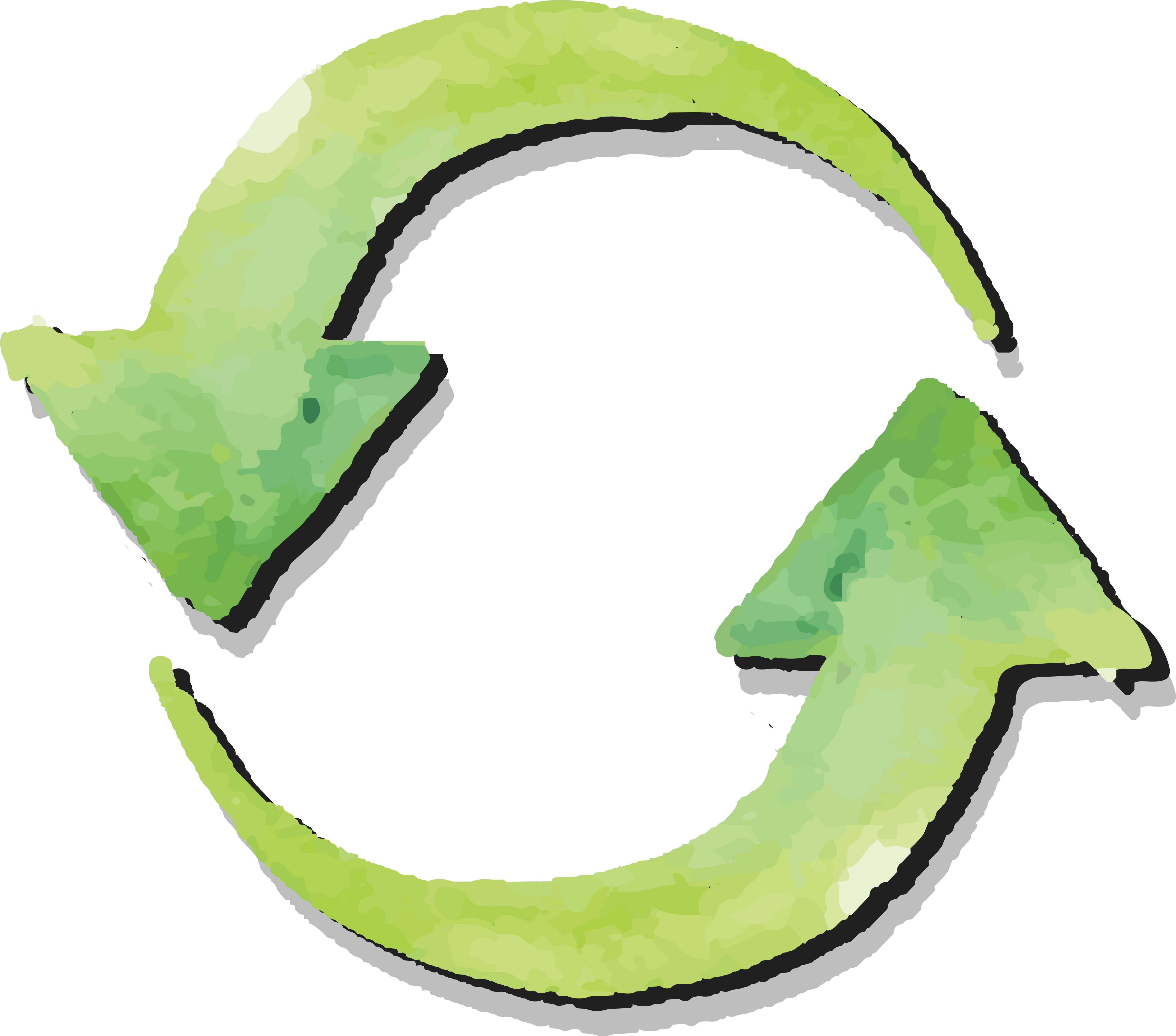 Rotating Arrow Watercolor Painting - Arrow Watercolor (5015x4418), Png Download