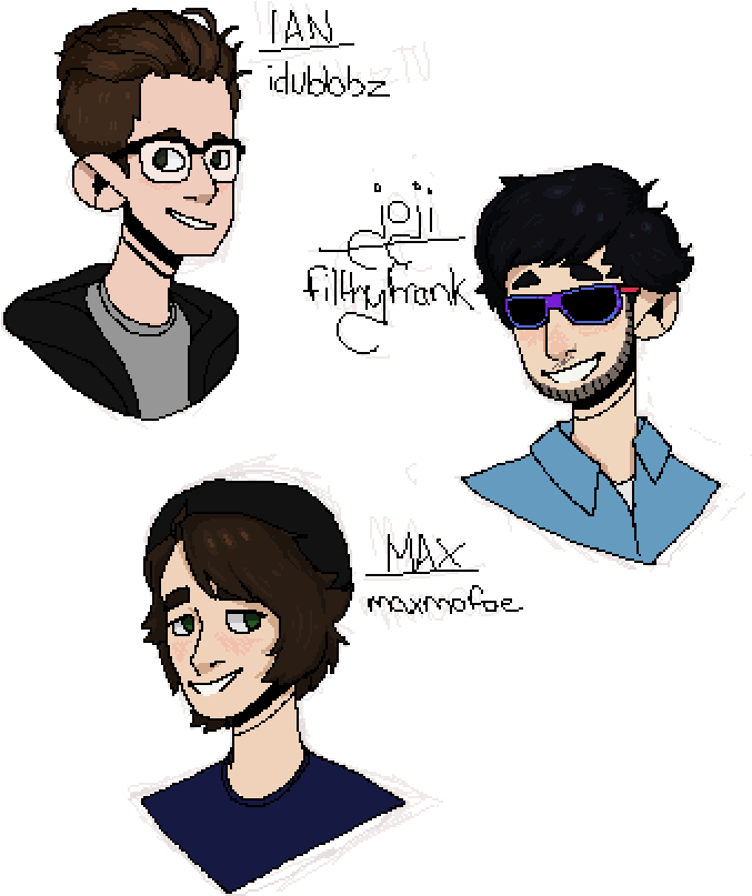 Idubbbz, Filthyfrank And Maxmofoe - Filthy Frank Idubbbz Max Fan Art (700x820), Png Download