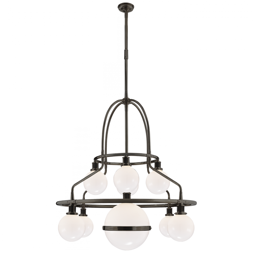 Mccarren Double Tier Chandelier In Bronze With W - Chandelier (1000x1000), Png Download