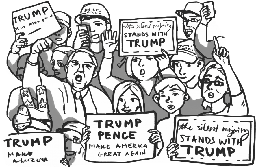Graphic By Elizabeth Zu - Trying To Talk To A Trump Supporter (900x591), Png Download