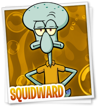 Squidward Spongebob Squarepants Tv Show, Nickelodeon - Spongebob And Friends Characters (332x363), Png Download