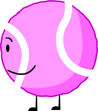 Pink Tennis Ball - Pink Tennis Ball Transparent (345x388), Png Download