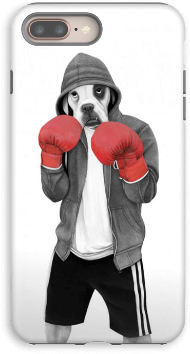 Street Boxer Case Iphone 8 Plus Tough - Sanna Wieslander Art Street Boxer Illustration (a3) (501x800), Png Download