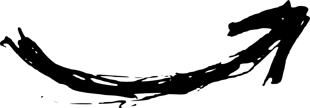Hand Drawn Arrow Png (1024x359), Png Download