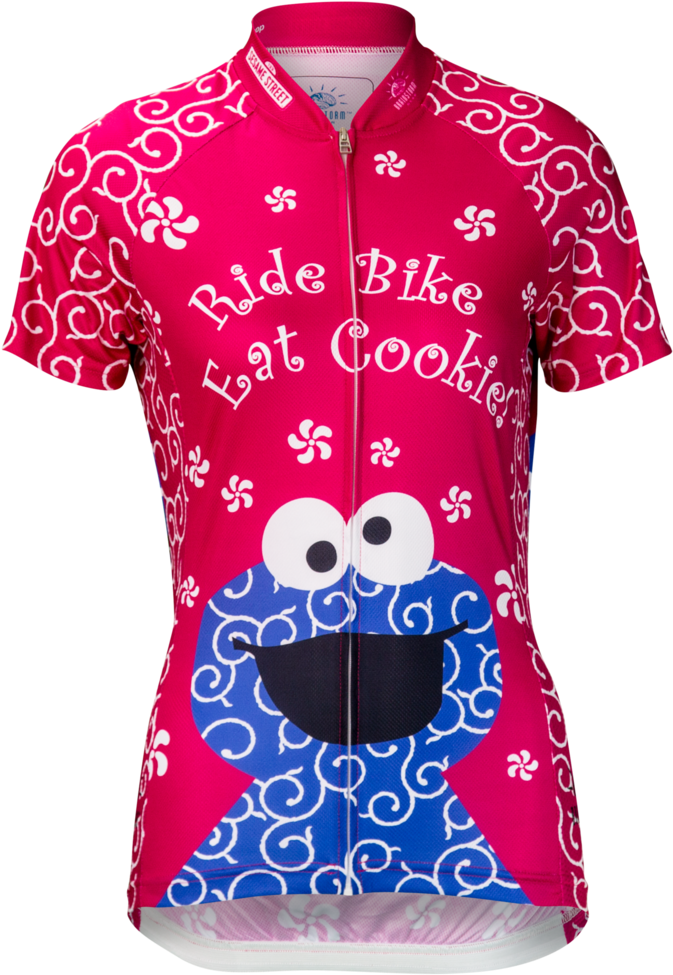 Cycling Jersey Cookie Monster Women Uk (1024x1024), Png Download