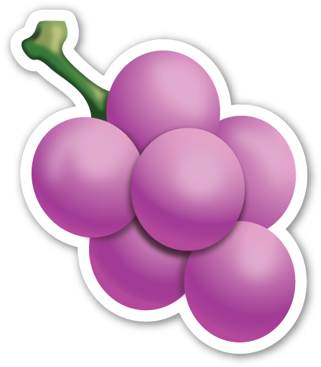 Click To Enlarge Objects-0219 - Emoji Grapes (466x534), Png Download
