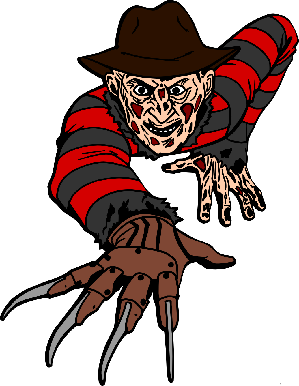 Freddy Krueger Jason Voorhees Drawing Clip Art - Freddy Krueger Clipart (1036x1338), Png Download