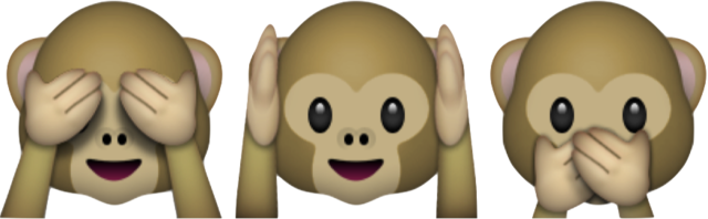 Such Sweet Emoji - Monkey Emojis See No Evil (640x198), Png Download