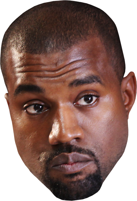 Kanye West Png Pic - Kanye West Face Png (450x662), Png Download