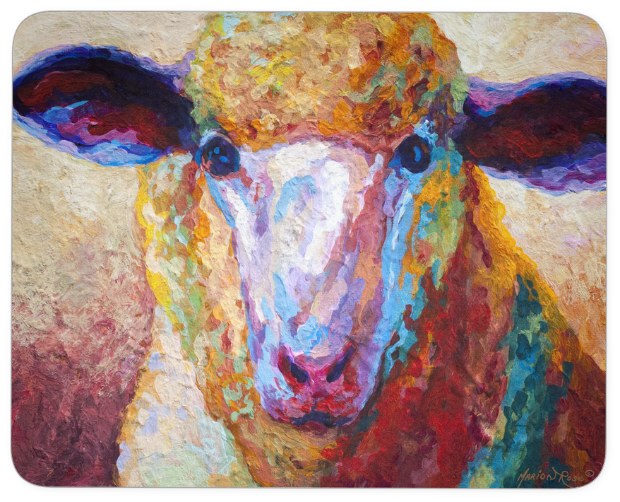 Marion Rose Artist- Awesome Mousepads - Marion Rose 'dorset Ewe' Canvas Art (1024x1024), Png Download