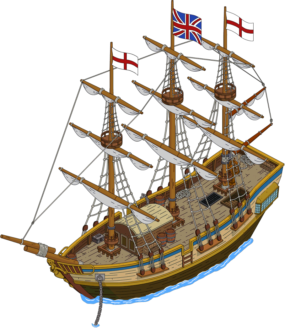 Pirate Ship Menu - Simpsons Tapped Out Boat (908x1044), Png Download