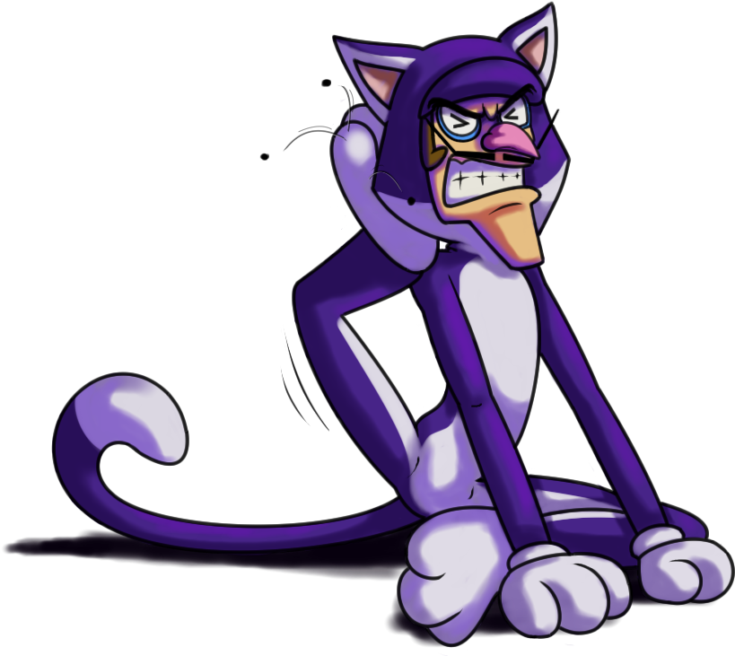 Waluigi Land By Theanimationgod On Deviantart - Cat Wario And Waluigi (867x745), Png Download