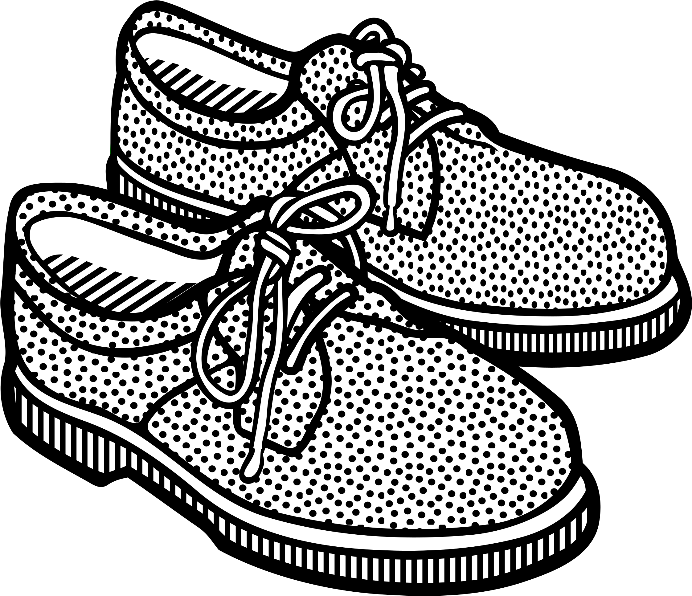 Adidas Clipart School Shoe - Shoes Lineart (2400x2089), Png Download