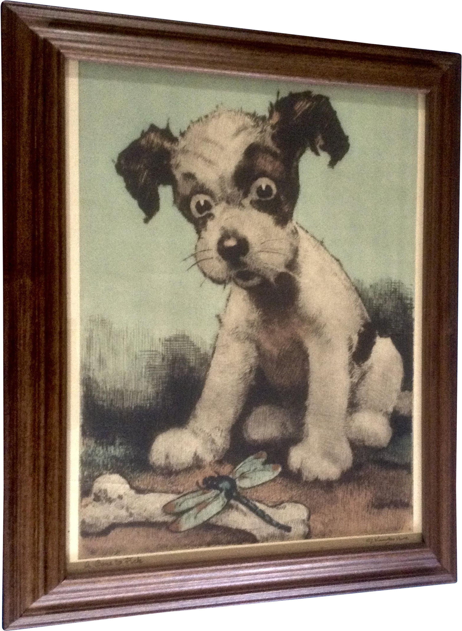John Knowles Hare A Bone To Pick, Puppy Dog Lithograph - Dog Art By John Knowles Hare (2048x2048), Png Download